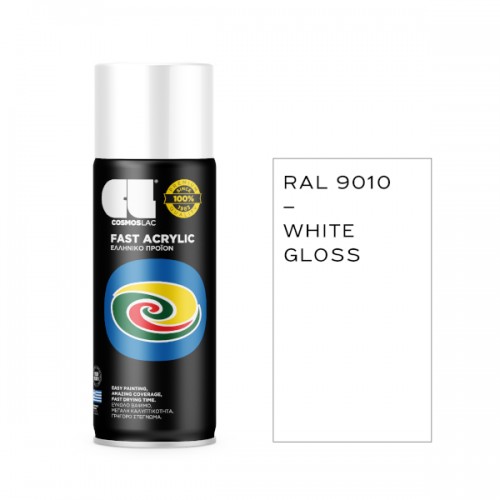 Spray Fast Acrylic Gloss White RAL 9010 400ml