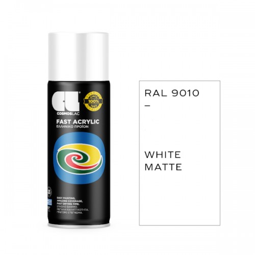 Spray Fast Acrylic Matte White RAL 9010 400ml
